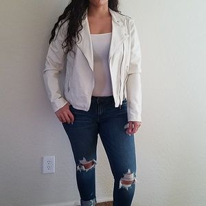 White leather jacket